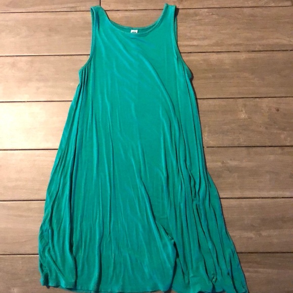 Old Navy Dresses & Skirts - Green cotton tank swing dress